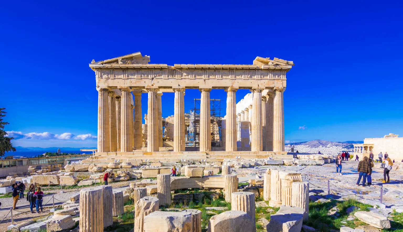 Acropolis Exterior with trees
