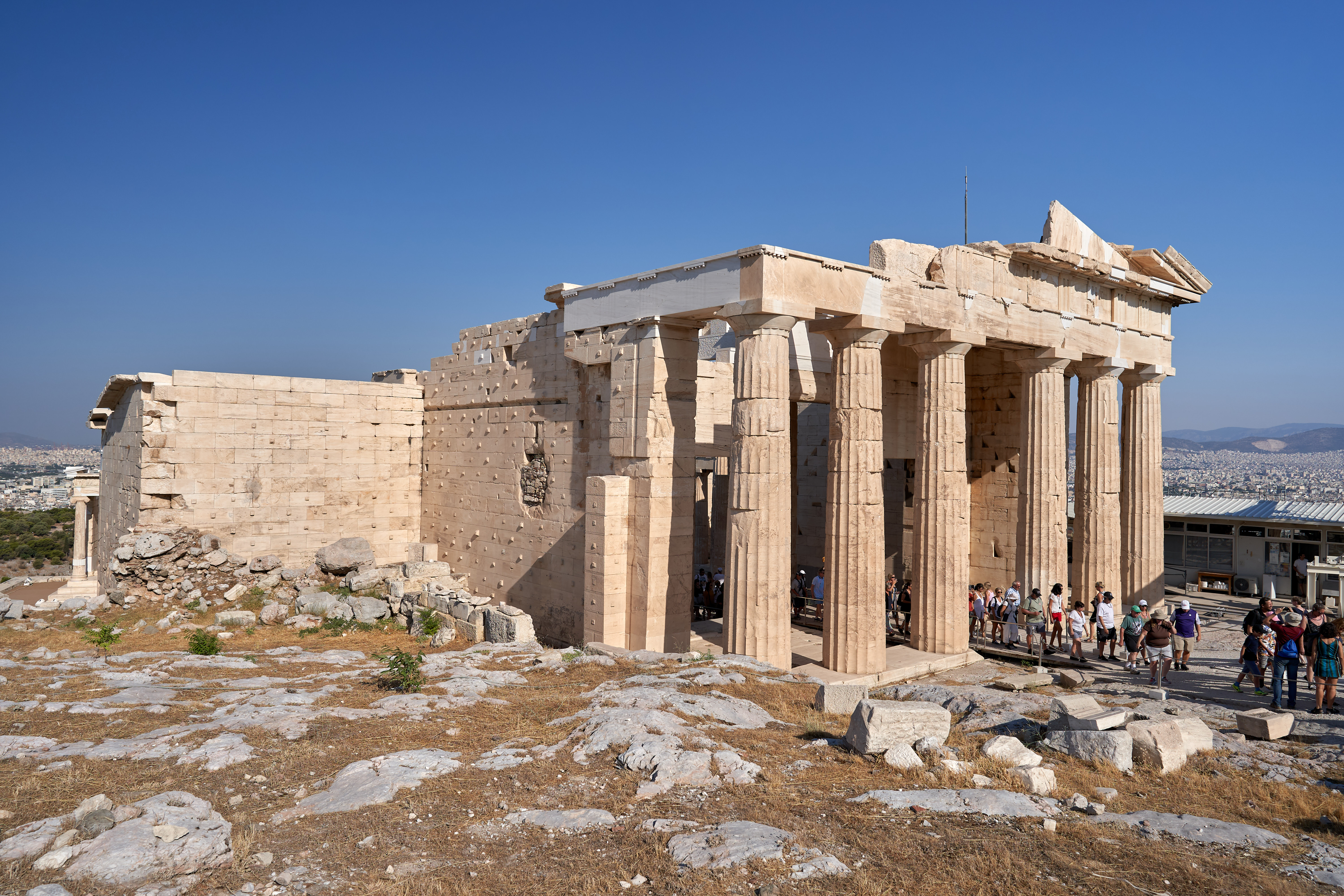 The Propylaea entrance leading to the Acropolis of Athens